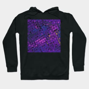 Purple lilac blue geometric decorative pattern Hoodie